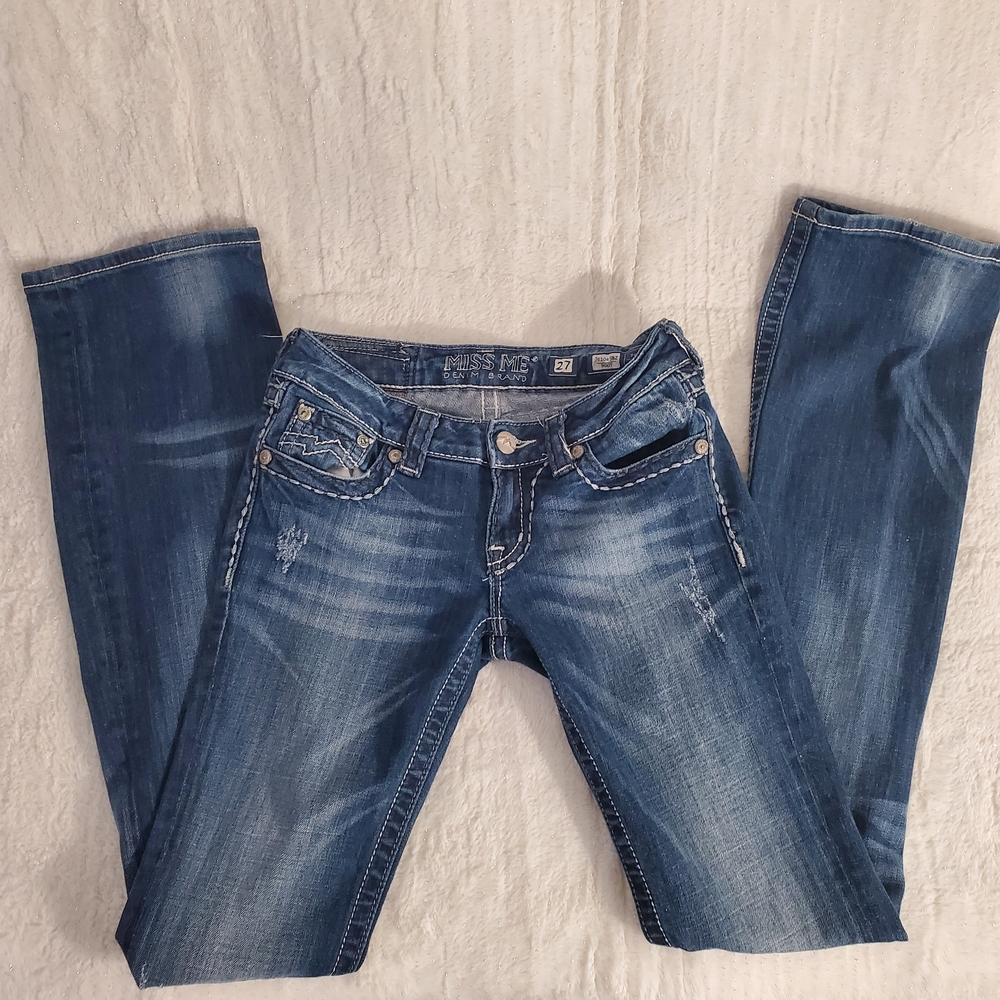 Miss Me Blue Distressed Women's Jeans